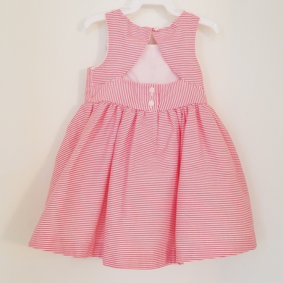 Janie and Jack red striped bow dress with sweater - Picture 7 of 8